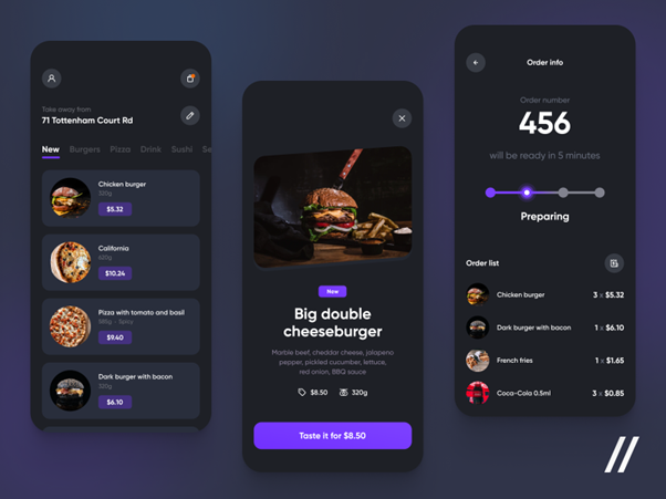 App design concept example from Purrweb