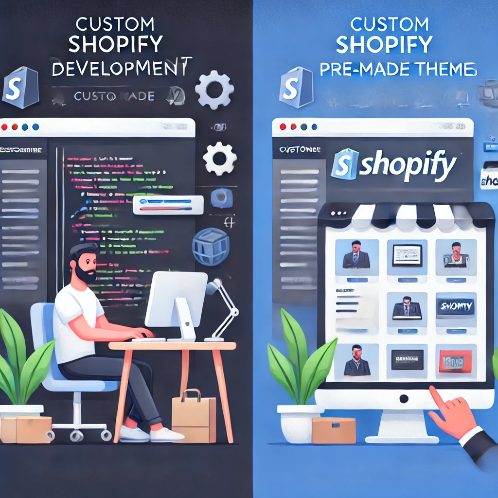 Custom Shopify Development vs. Pre-Made Themes